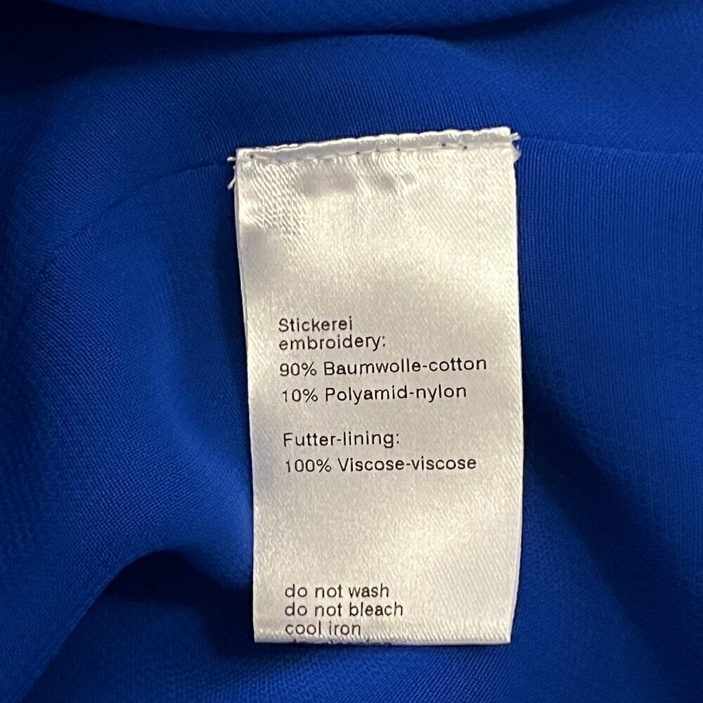 Akris Punto blue dress 6 sleeveless lace EUC - Picture 11 of 12